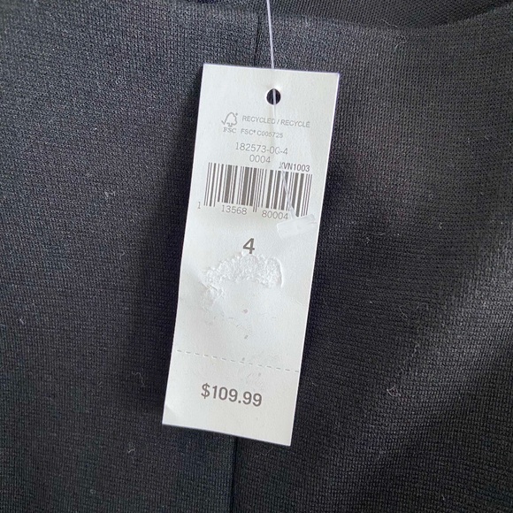 HOLIDAY PARTY NWT BANANA REPUBLIC LITTLE BLACK DRESS MIDI OPEN BACK CUT OUT - Picture 11 of 11